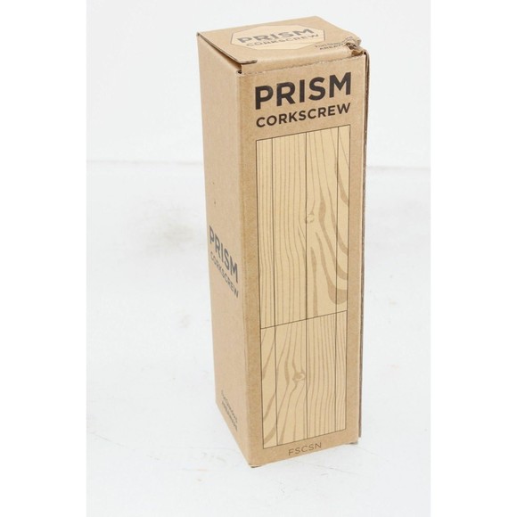 Areaware Prism Corkscrew Natural Hardwood Case Decorative But Functional Barware - Picture 2 of 6